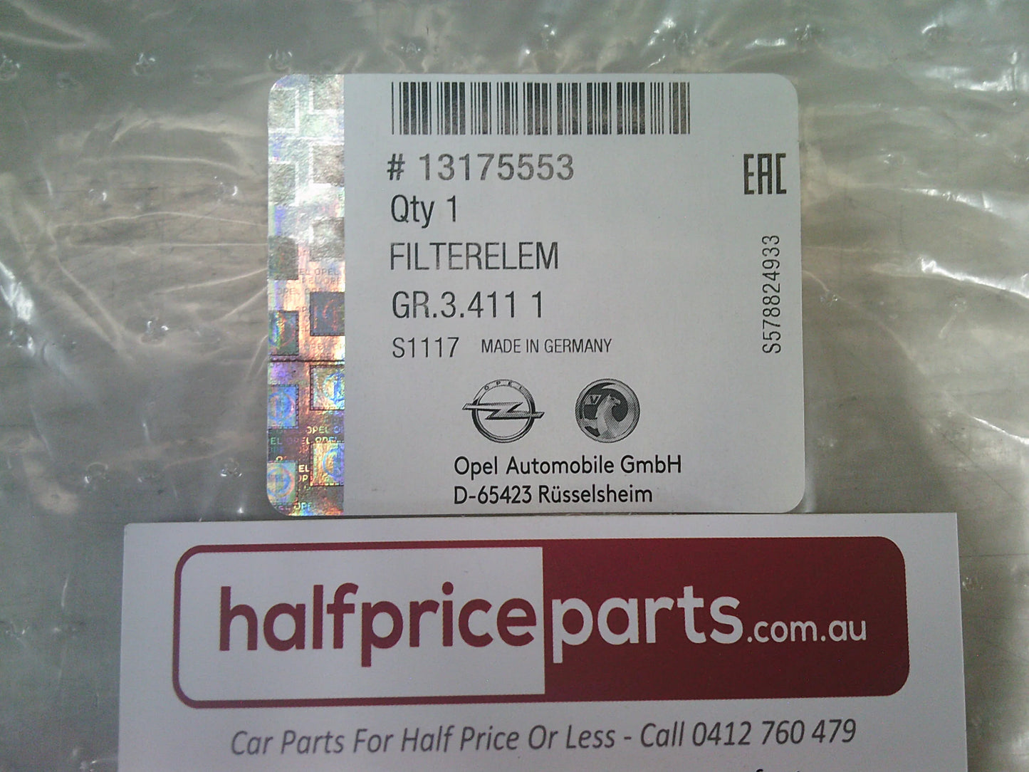 Holden Astra G-H/Zafira Genuine Pollen Cabin Filter New Part
