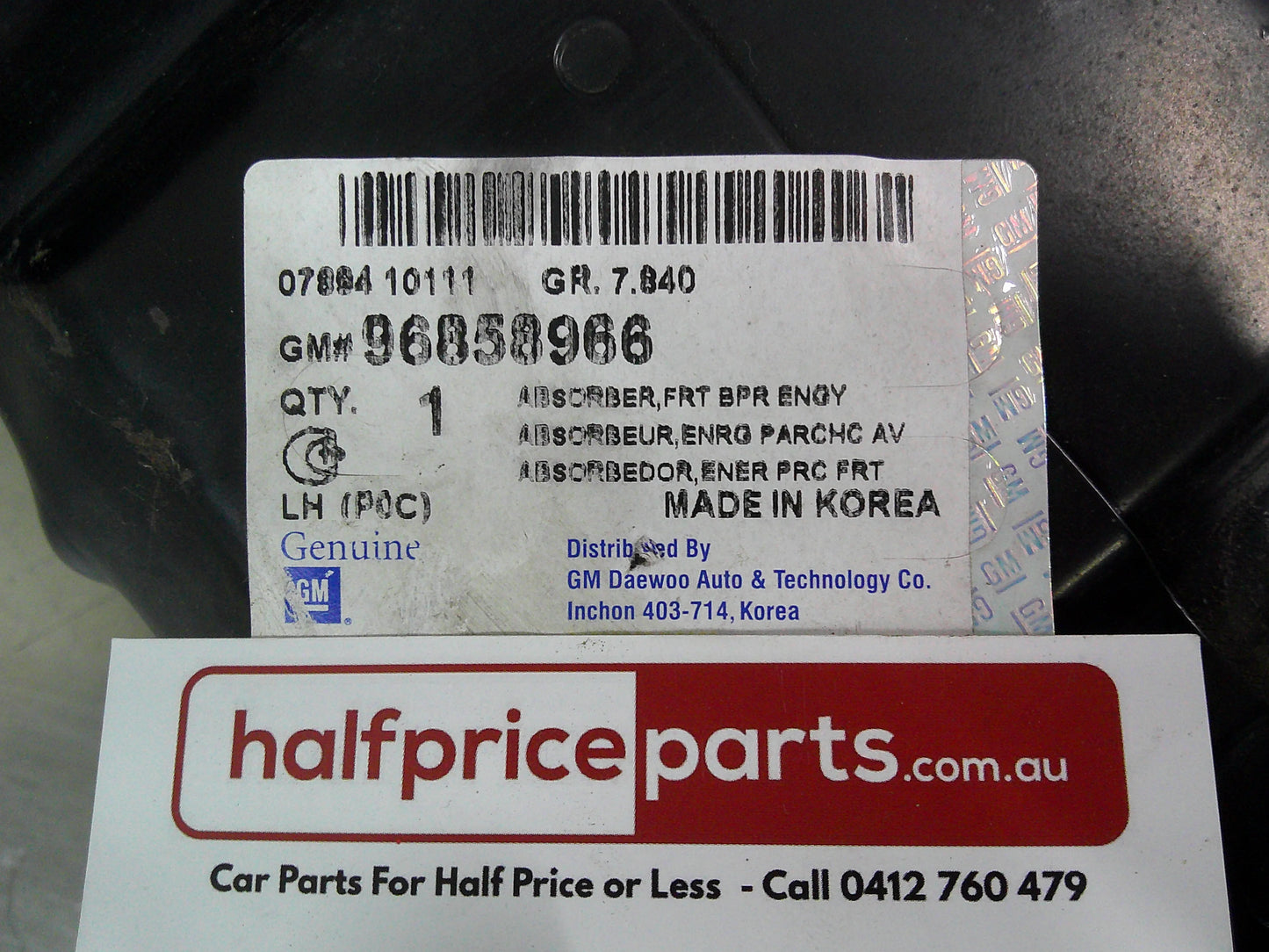 Holden CG Captiva Genuine Left Hand Front Bumper Bar Absorber New Part