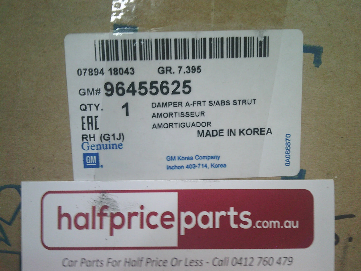 Holden JF Viva Genuine Right Hand Front (Drivers) Strut Assembly New Part