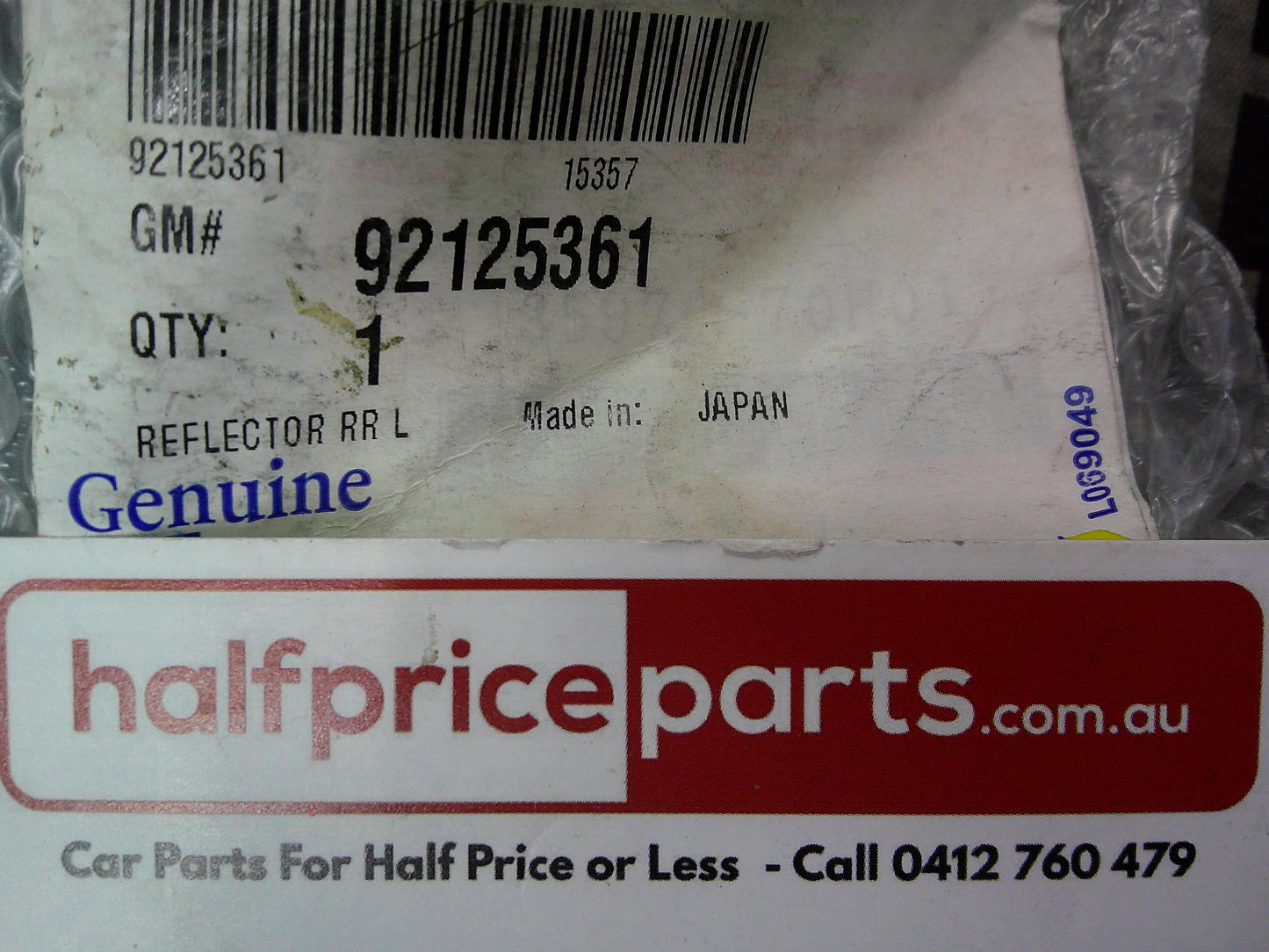 Holden YG Cruze Genuine Left Hand Rear Tail Light Reflector New Part
