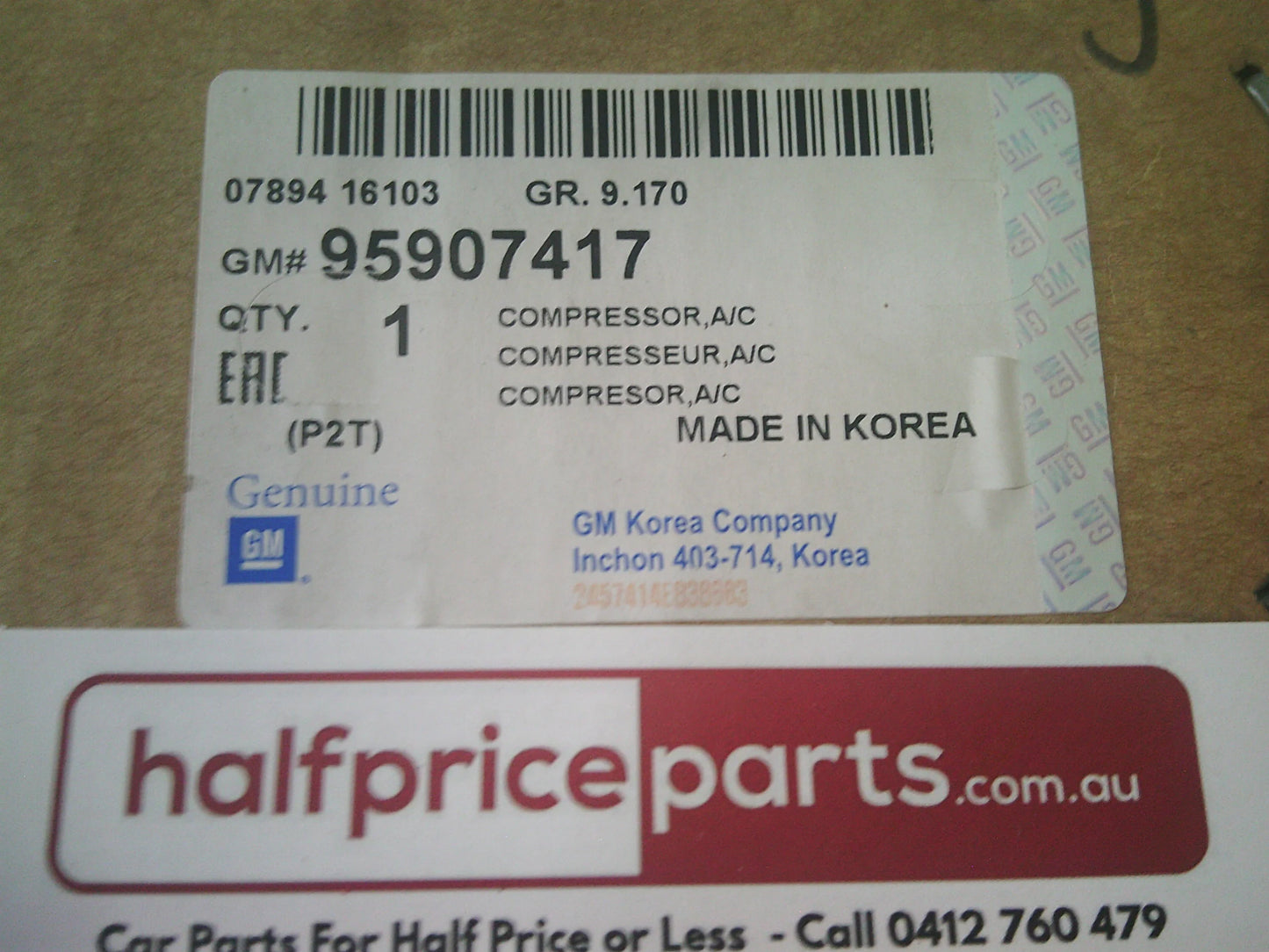 Holden TK Barina Genuine Air Conditioning Compressor New Part