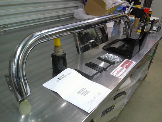 GWM Tank 300 Genuine Polished Nudge Bar With Spot Light Tabs (Petrol Model ONLY) New Part
