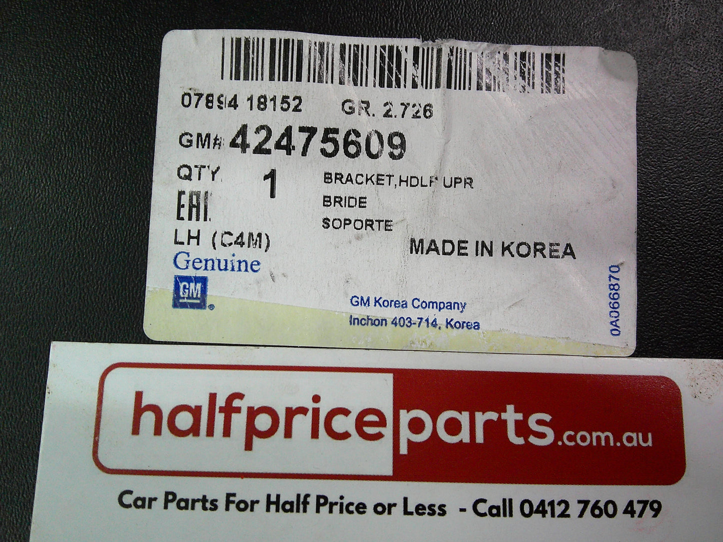 Holden Spark/Barina Genuine Left Hand Upper Headlight Bracket New Part