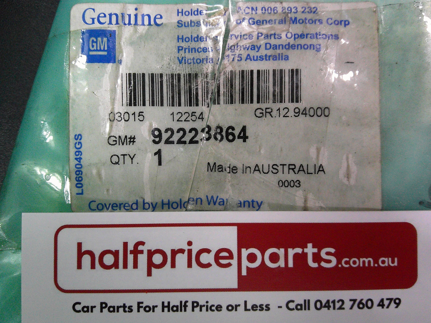 Holden VE Commodore/WM Statesman Genuine Left Rear Floor Outer Reinforcement Panel New Part