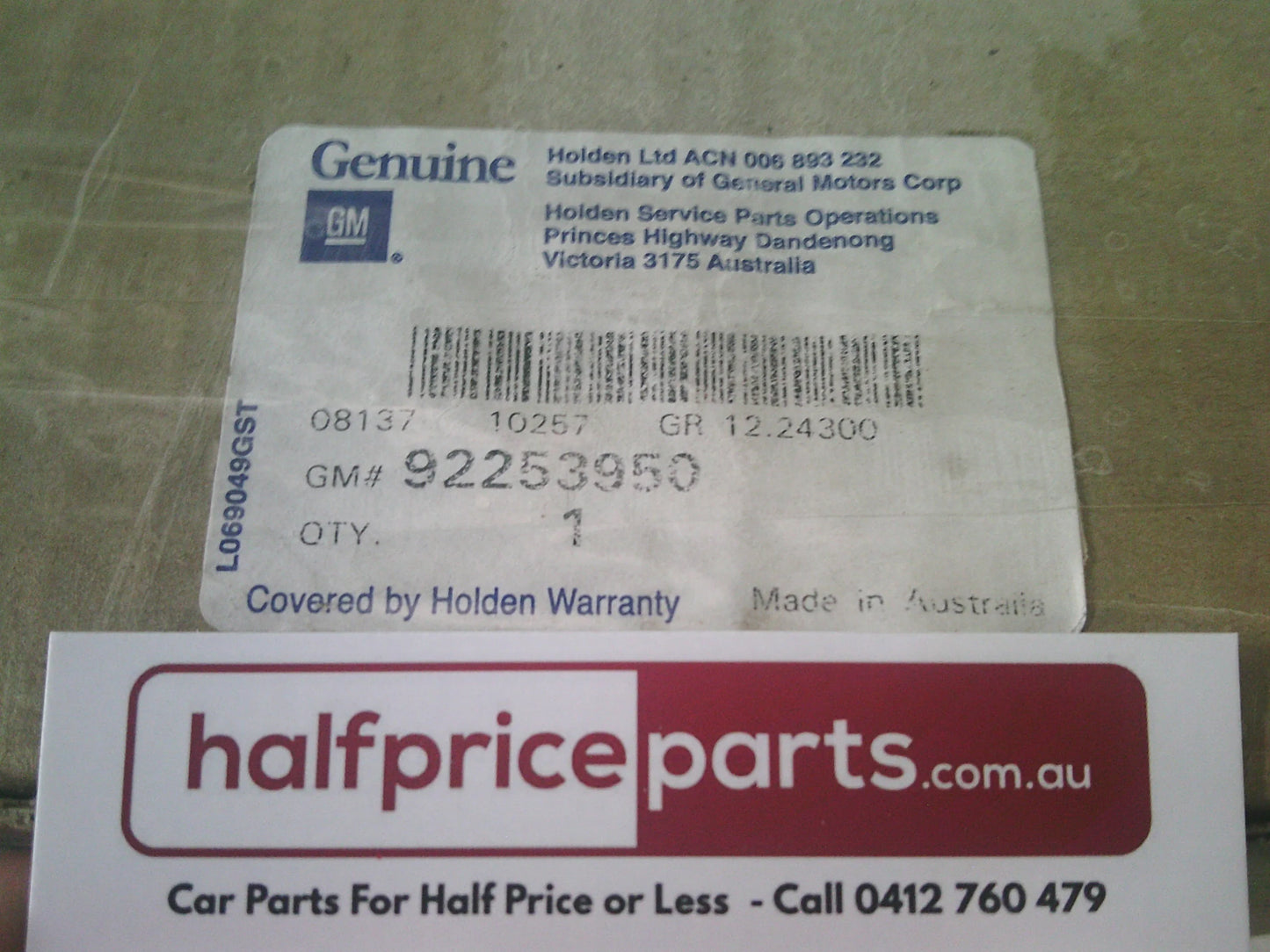 Holden VF SS/SSV/Calais Commodore Genuine Right Hand Front Daytime Running Light New Part