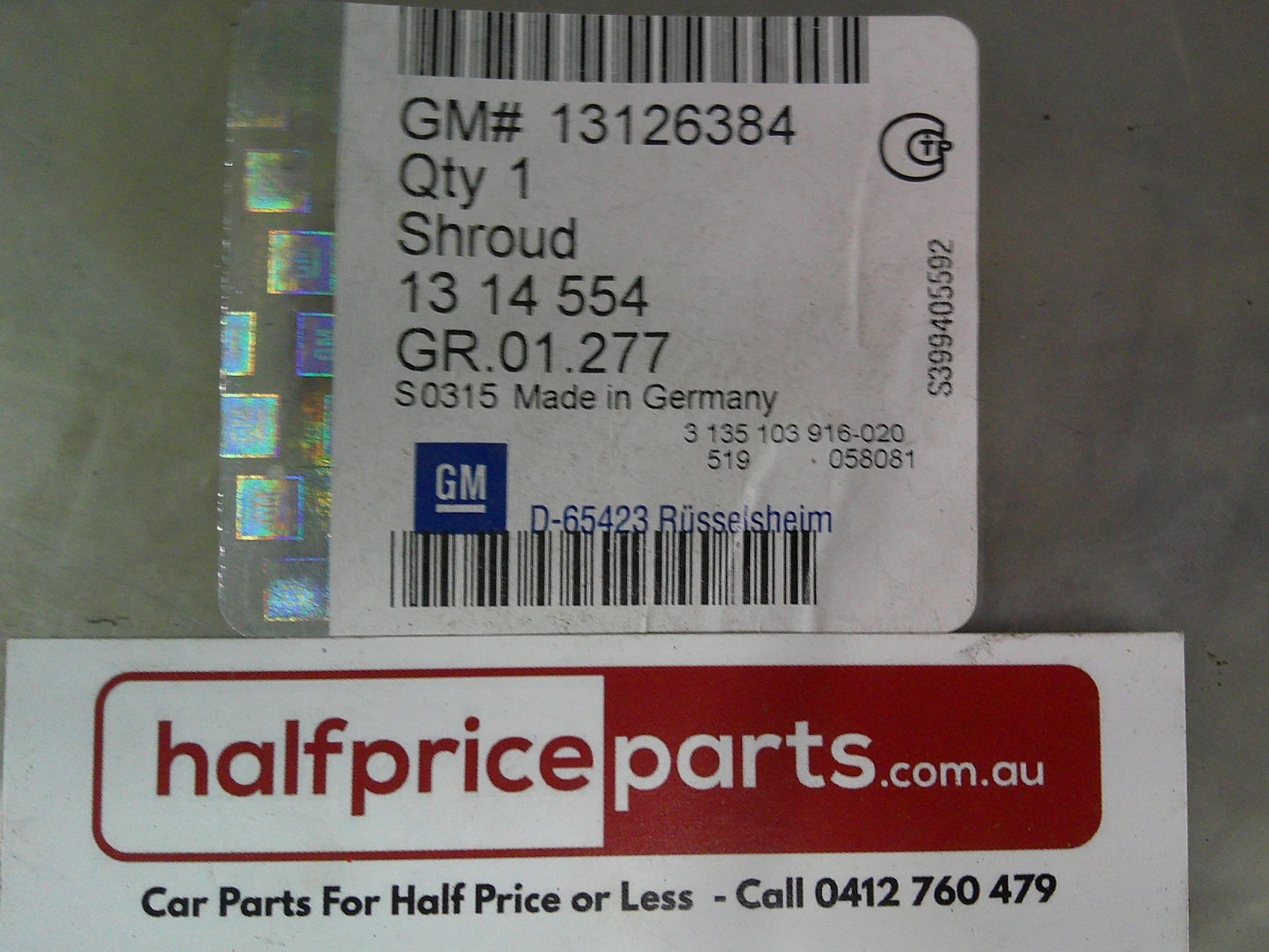 Holden AH Astra Genuine Engine Coolant Thermo Auxiliary Fan Housing New Part