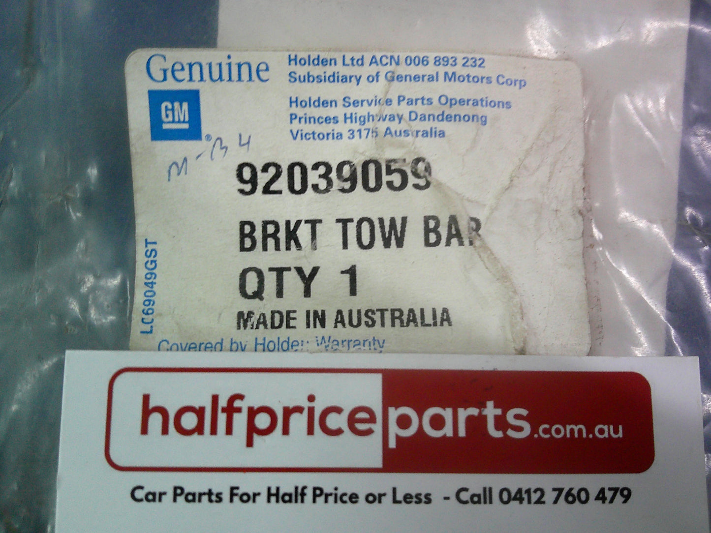 Holden VQ Statesman/Caprice Genuine Tow Bar Mount Bracket New Part