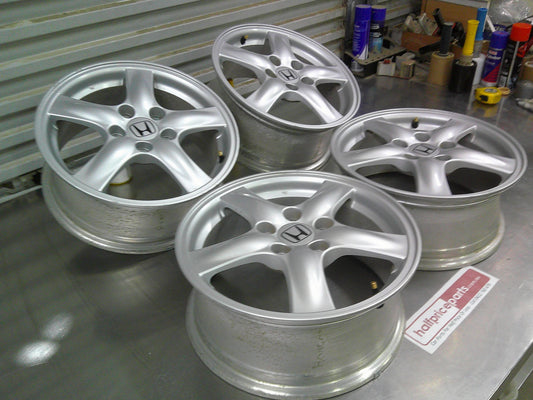 Honda Accord EURO CL9 Genuine Set 4 Alloy Wheels with Center Caps Used Part