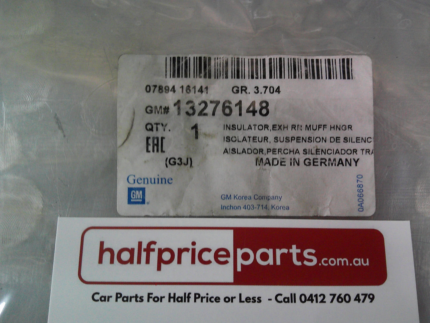 Holden JH Cruze Genuine Exhaust Hanger Rubber New Part