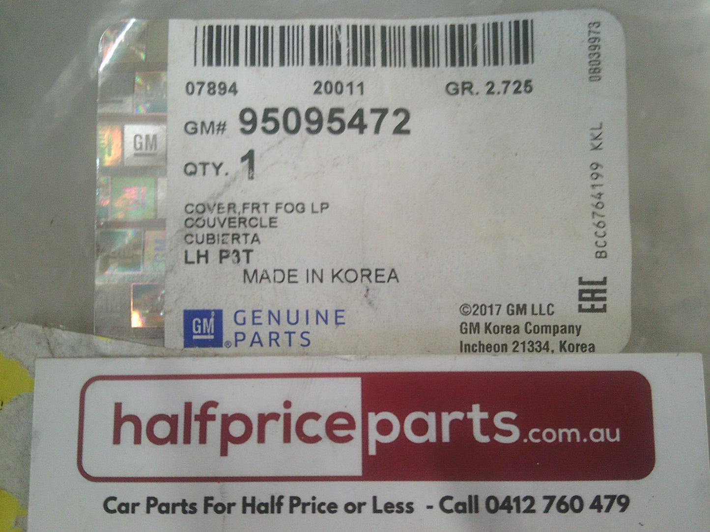 Holden Trax Genuine Left Hand Fog Light Bezel New Part