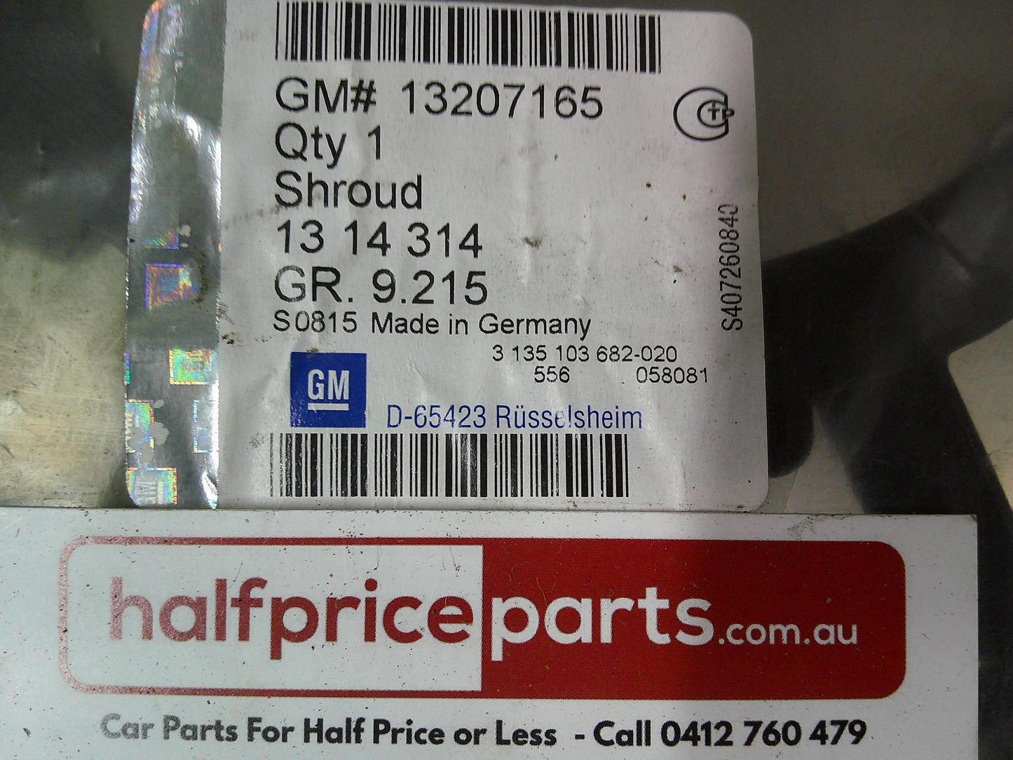 Holden AH Astra Genuine Radiator Cooling Fan Housing New Part