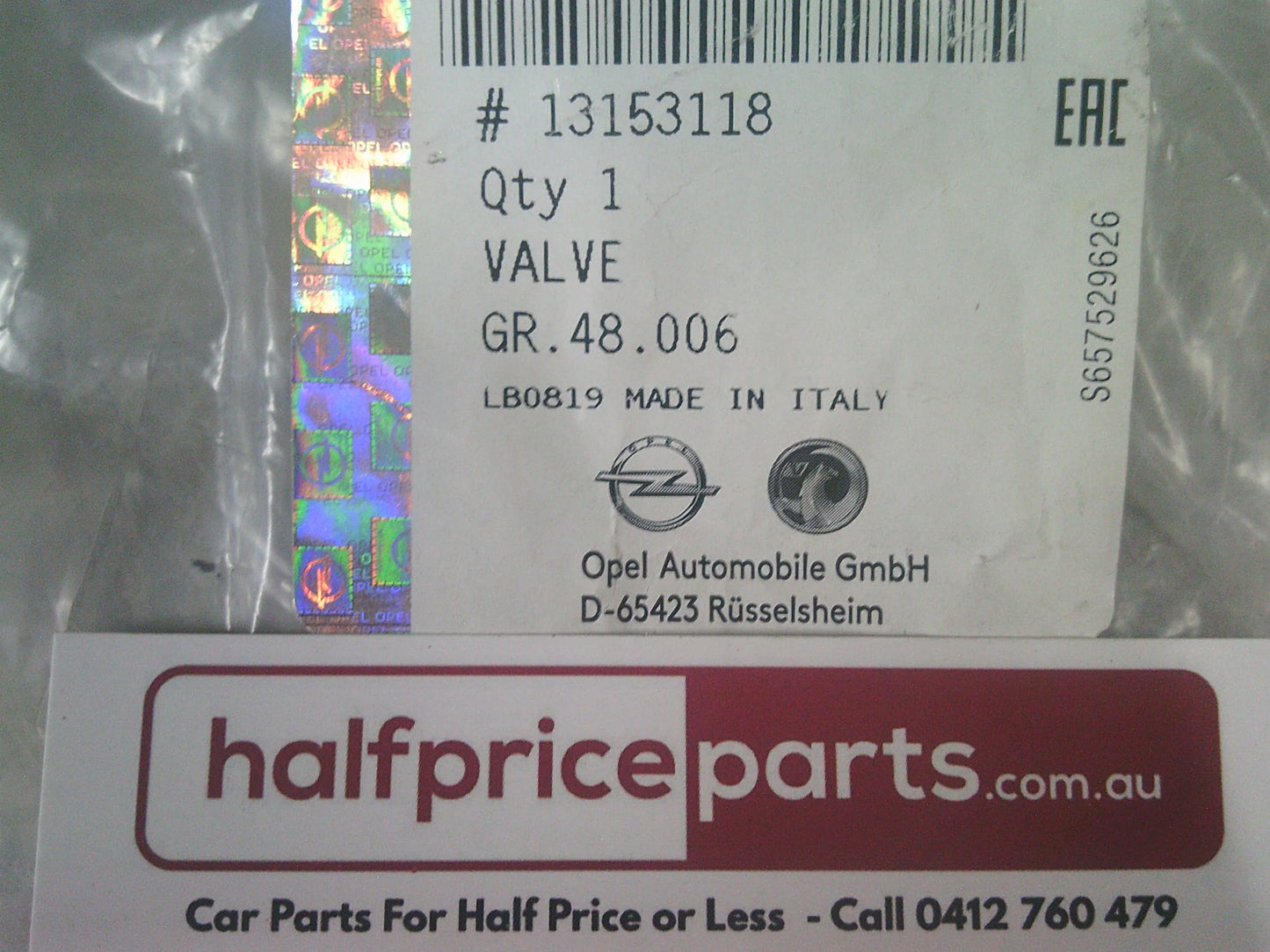 Holden Astra/Zafira/Vectra/Insignia Genuine Stainless Tyre Valve Set Of 4 Only New Part