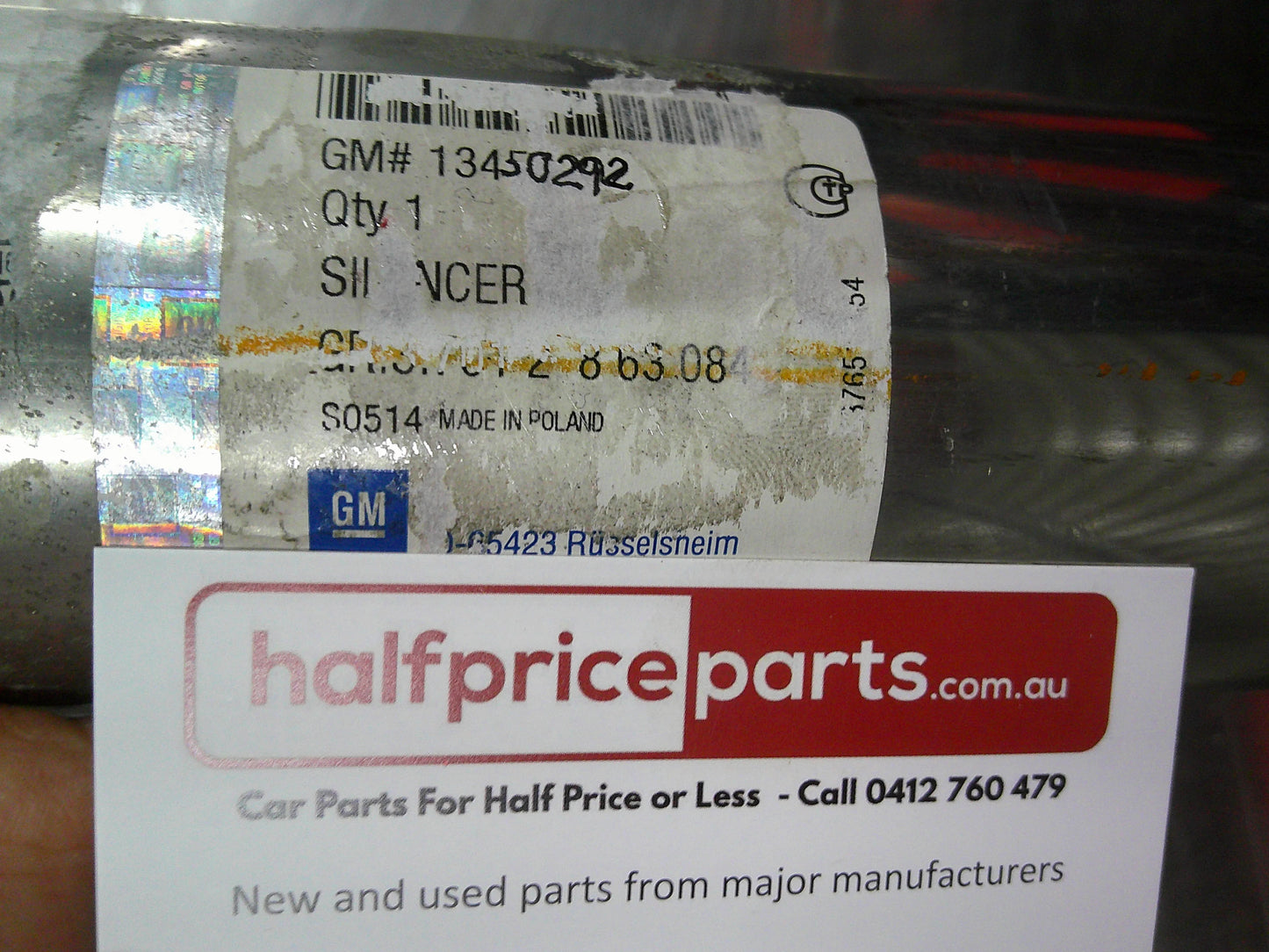 Holden CJ Casdada Convertible Genuine Rear Muffler And 2 Chrome Tips New Part
