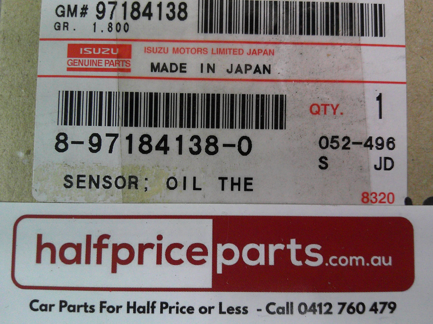 Holden Jackaroo Genuine Oil Thermo Sensor New Part