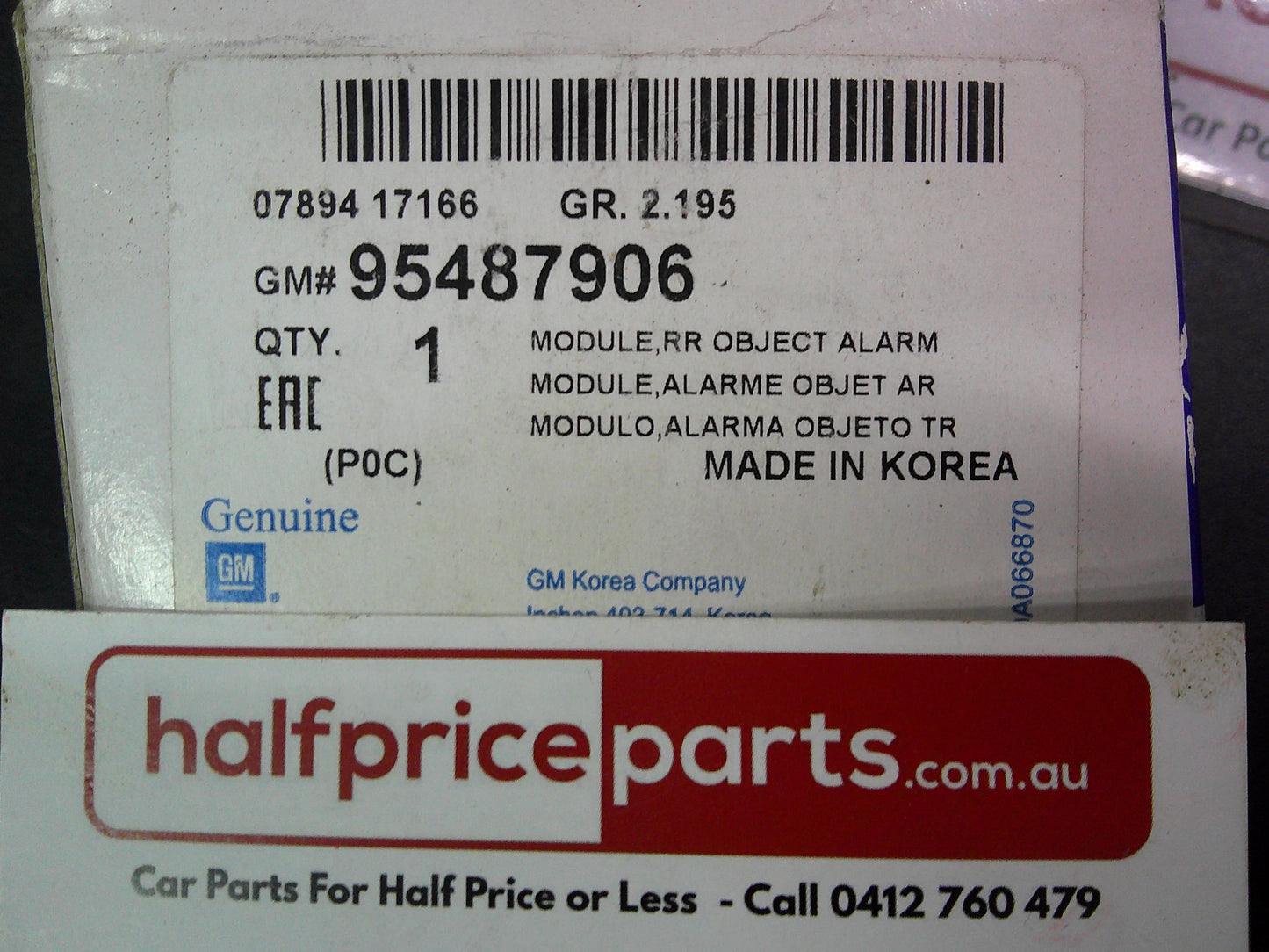 Holden Captiva Genuine Rear Object Alarm Module New Part