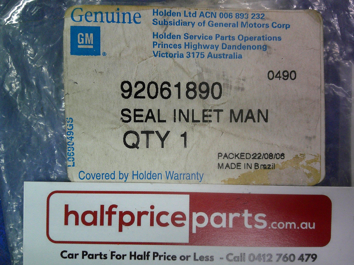 Holden VS/VT/VX Commodore/Calais/WH Statesman/Caprice Genuine Inlet Manifold Seal Upper To Lower Manifold New Part