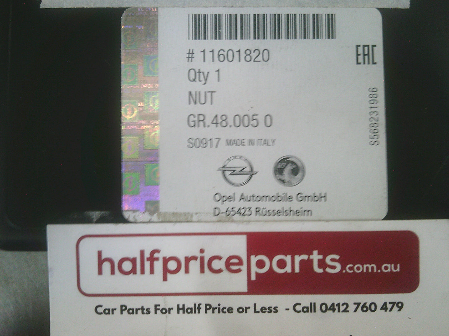 Holden ZB Commodore Genuine High Security Locking Wheel Nuts New Part