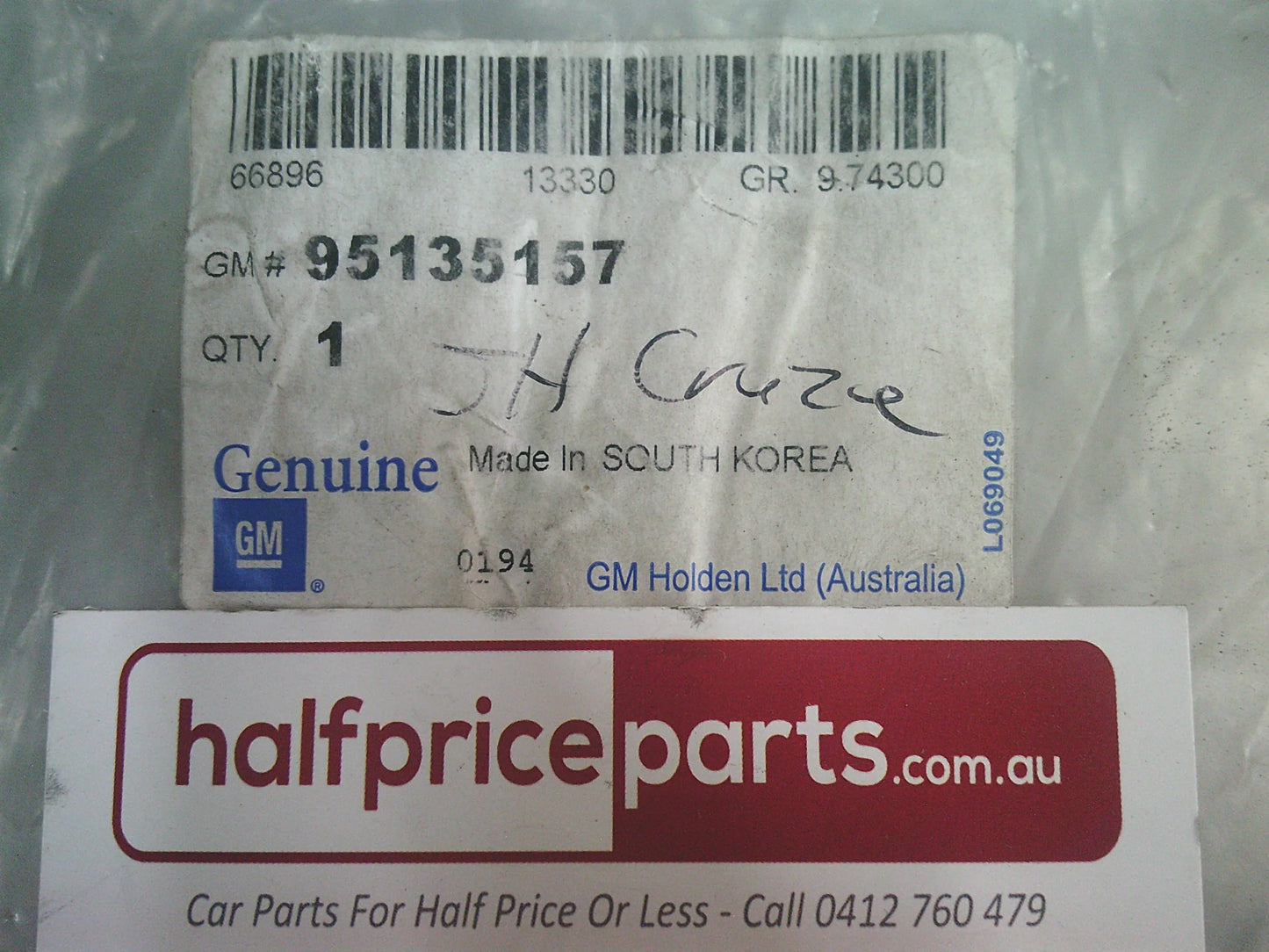 Holden JH Cruze Genuine Instrument Cluster Cover Panel Trim (Black) New Part