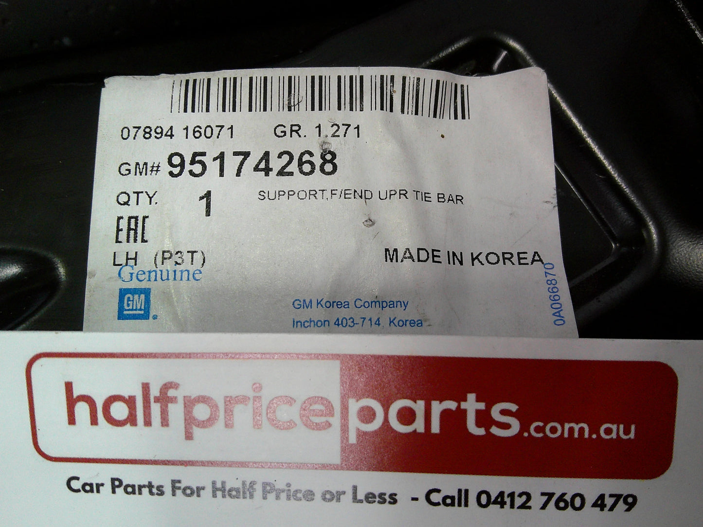 Holden TJ Trax Genuine Left Hand Outer Radiator Support New Part