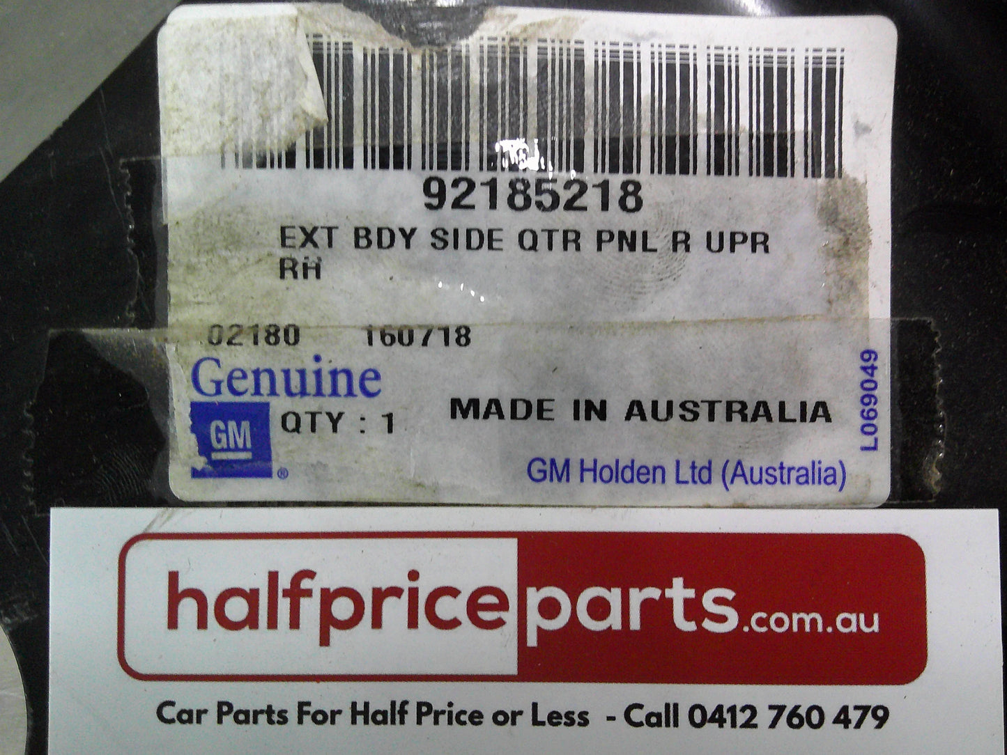 Holden VE Commodore/WM Statesman Genuine Right Hand Rear Upper Body Extension Panel New Part