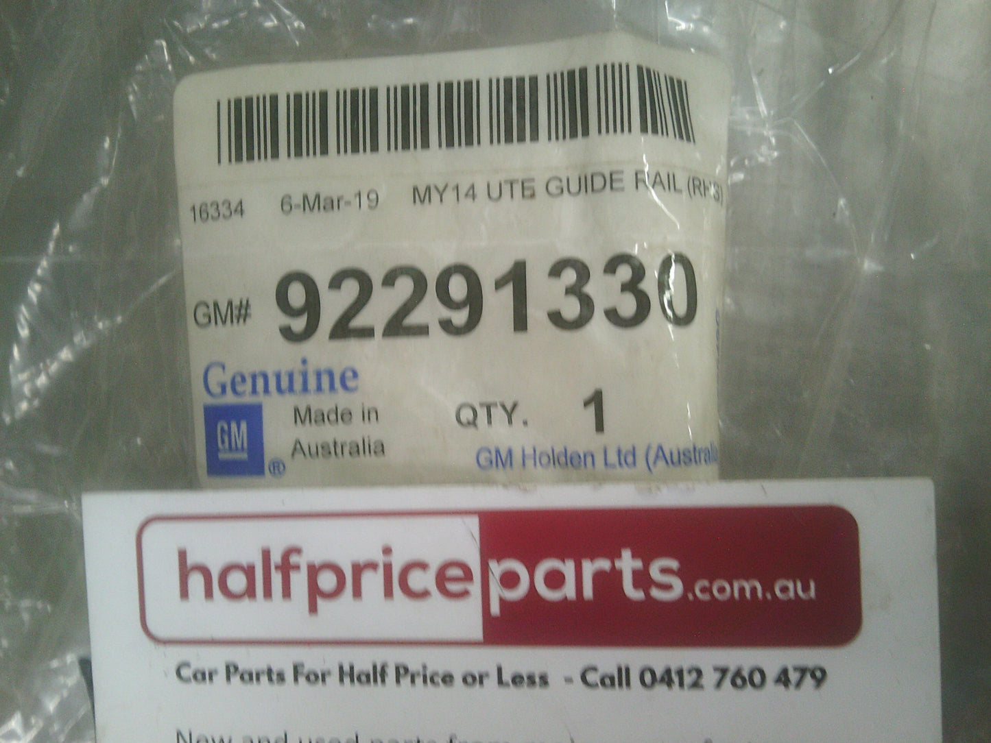Holden VE/VF Commodore Ute Genuine Right Hand Rear Bumper Guide New