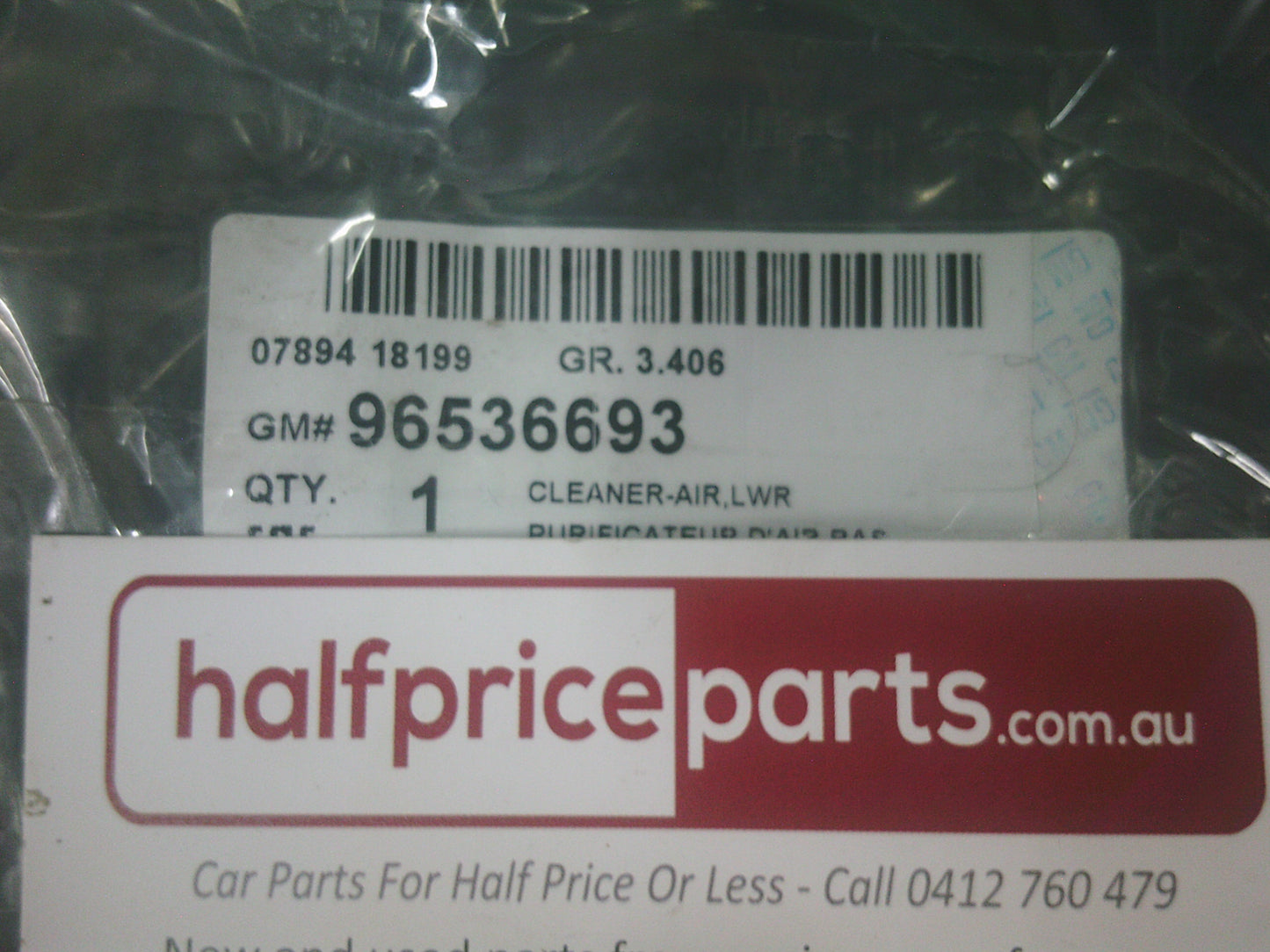 Holden XC/TK Barina Genuine Lower Air Cleaner Housing Assembly - New Part