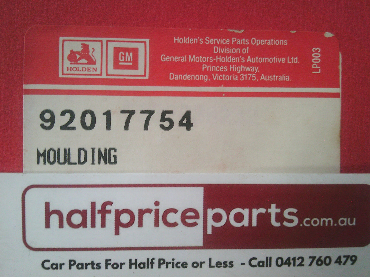 Holden Camira JB/JD/JE Genuine Windscreen Moulding New Part