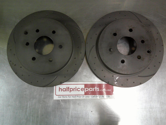 RDA Rear Disc Rotor 350mm Slotted/Dimpled Suits Nissan Y62 5.6Ltr V8 Patrol (Sold As Pair Only) New Part