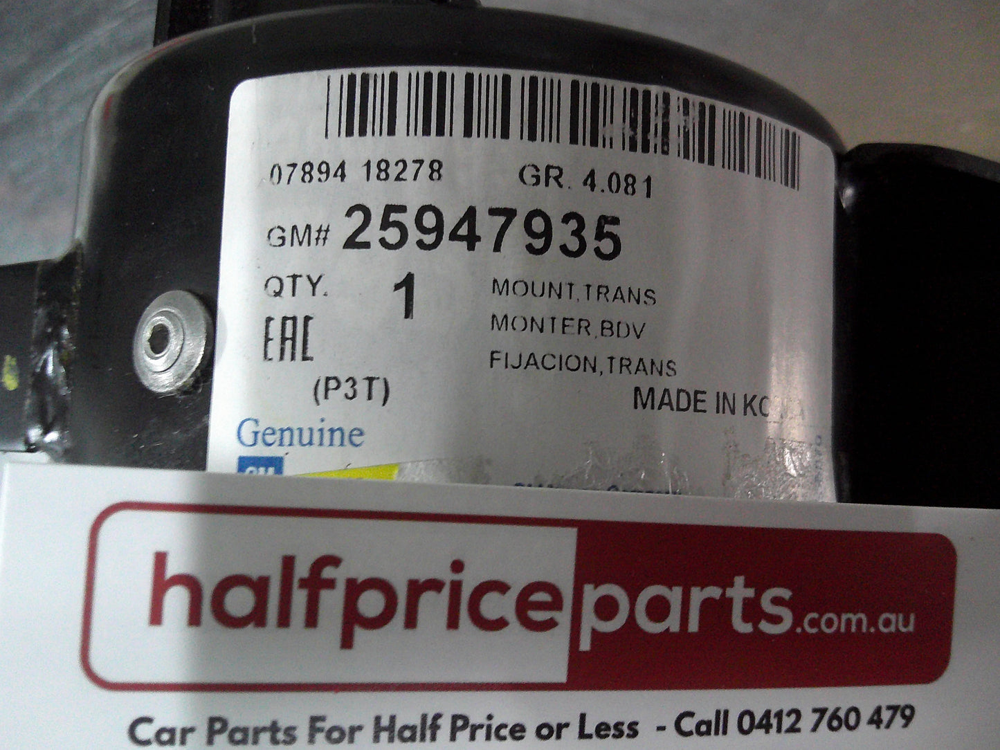 Holden Trax Genuine Left Hand Front Engine Mount New Part