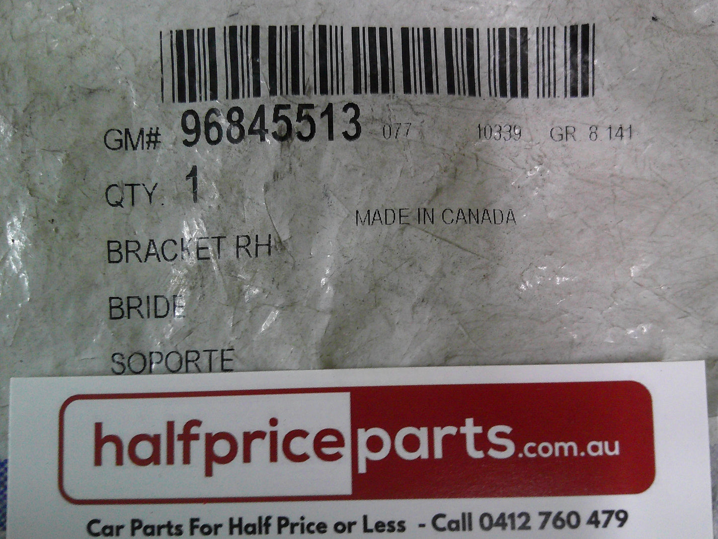 Holden JH Cruze Genuine Right Hand Rear Bumper Mounting Bracket New Part.