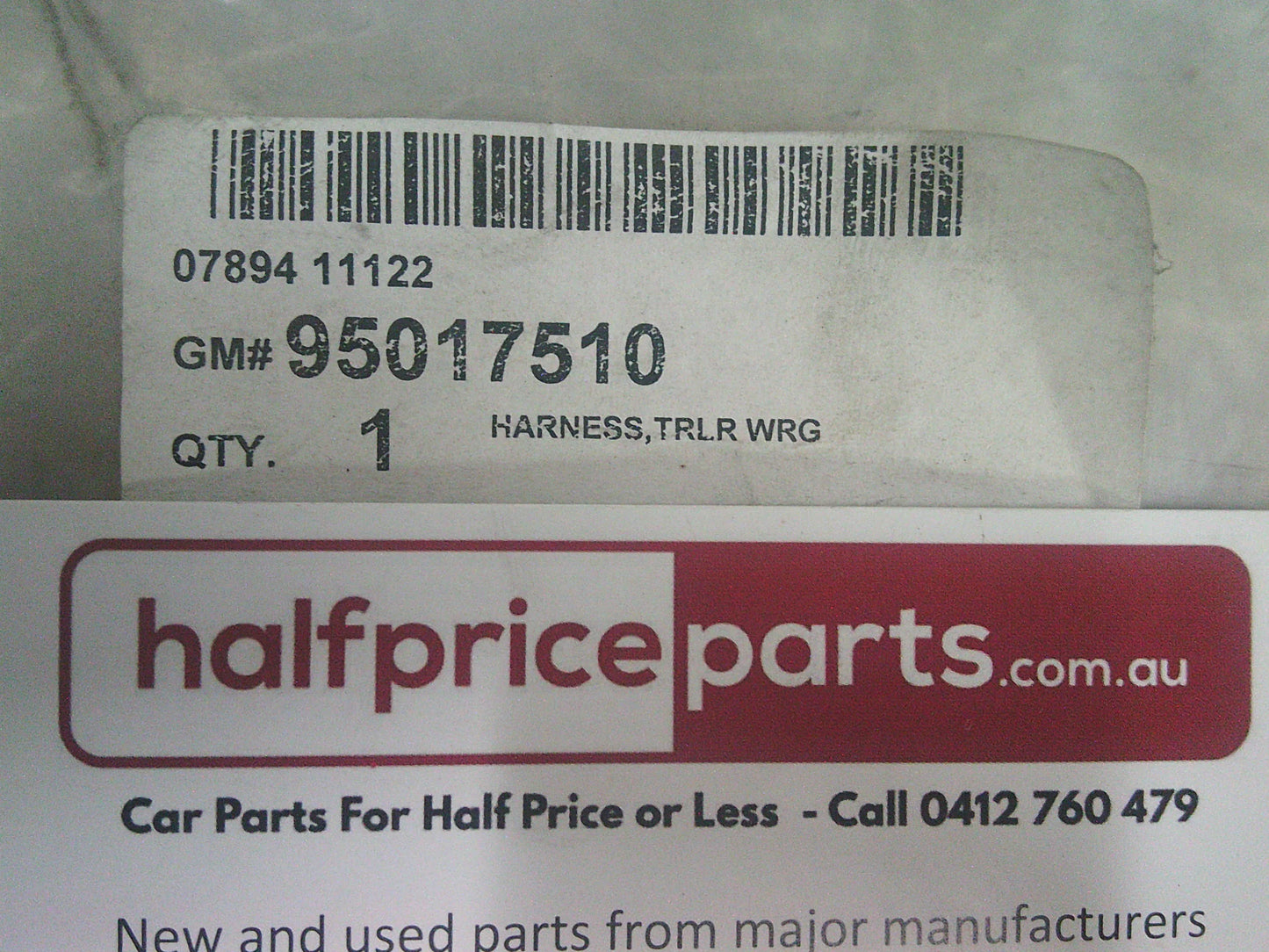 Holden JH Cruze Sedan Genuine Trailer Wiring Harness Kit 7 Pin Flat New Part