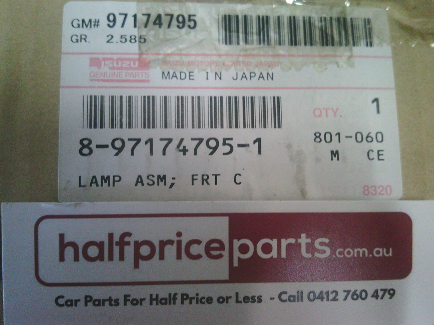 Holden Jackaroo Genuine Front Left Hand Indicator Lamp Assembly New Part