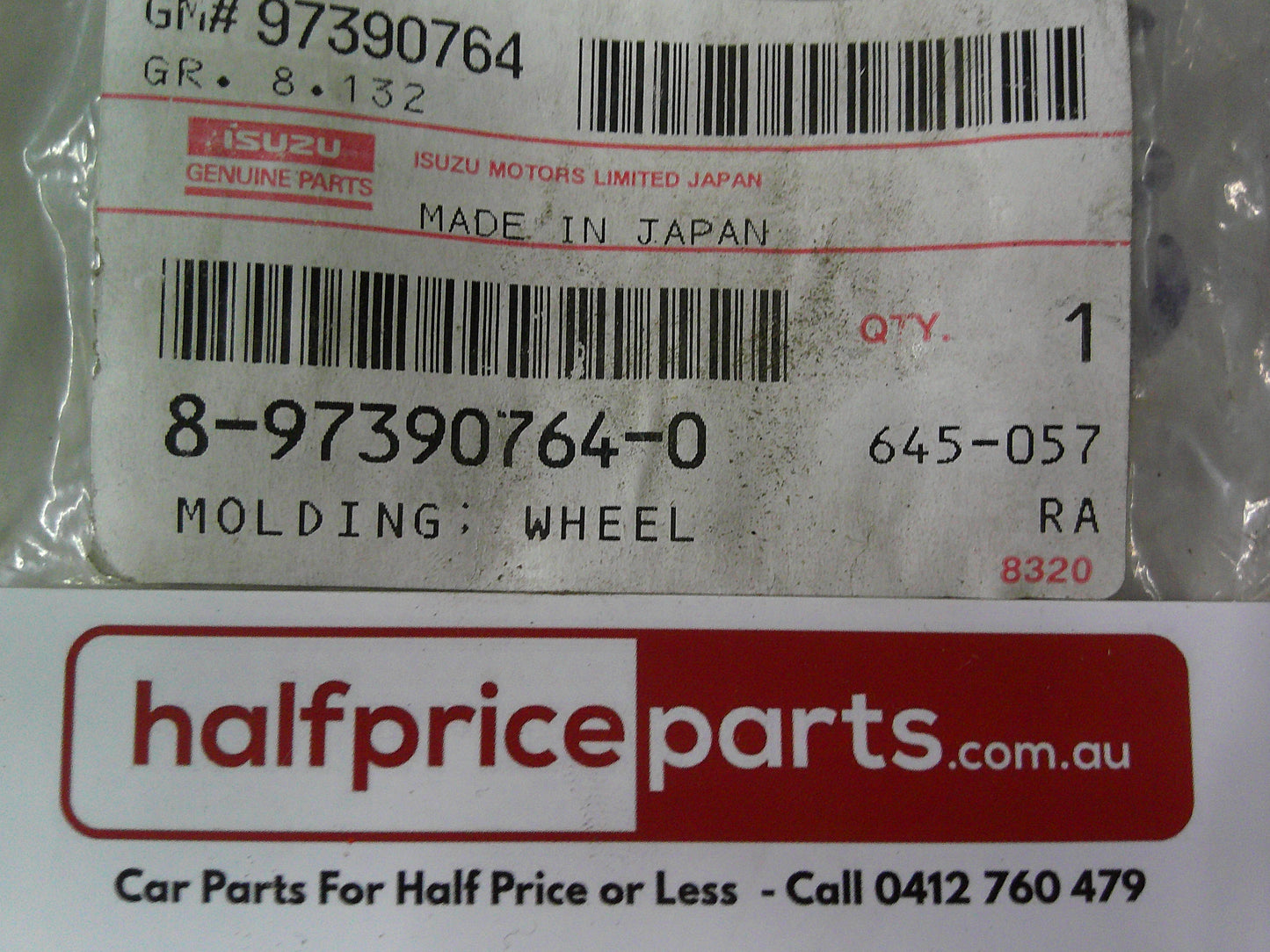 Holden Frontera Genuine Right Hand Rear Wheel Arch Moulding New Part