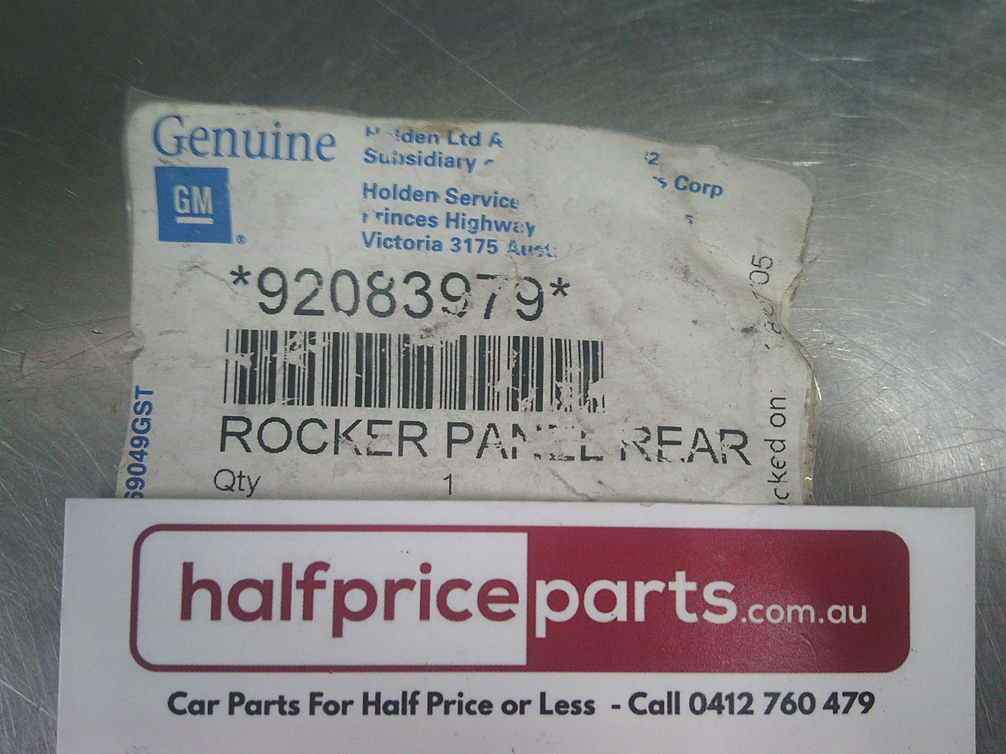 Holden VY/VZ SS/SV6 Commodore Genuine Left Hand Rear Rocker Panel End New Part