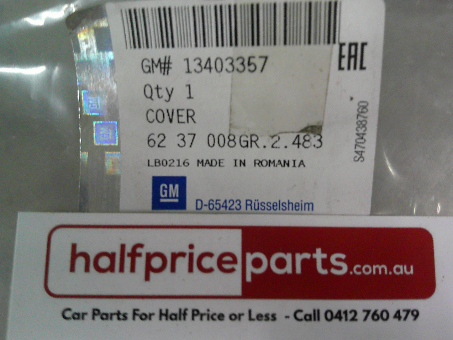Holden PJ Astra/Cascada Genuine Front Fuse Cover Lid (Black) New Part