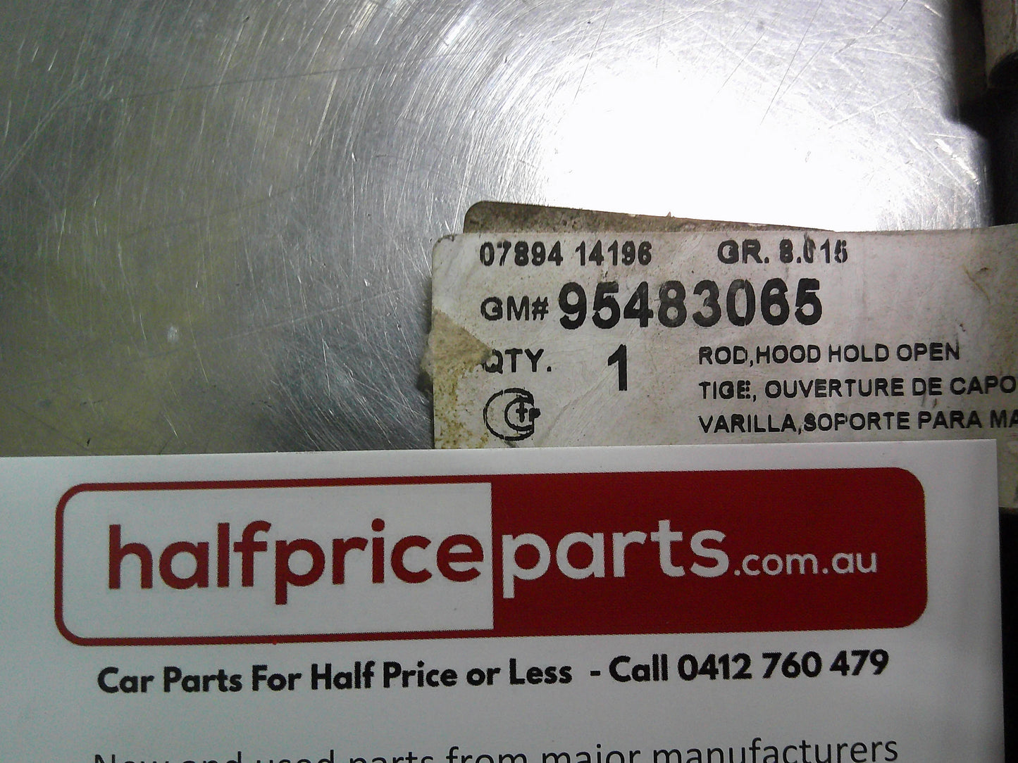 Holden JH Cruze Genuine Bonnet Hold Support Rod New Part