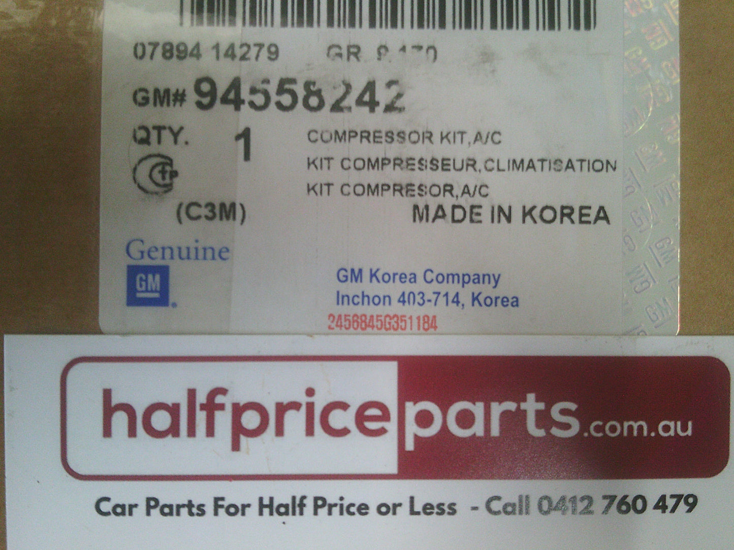 Holden MJ Barina Spark 1.2Ltr Genuine A/C Compressor New Part