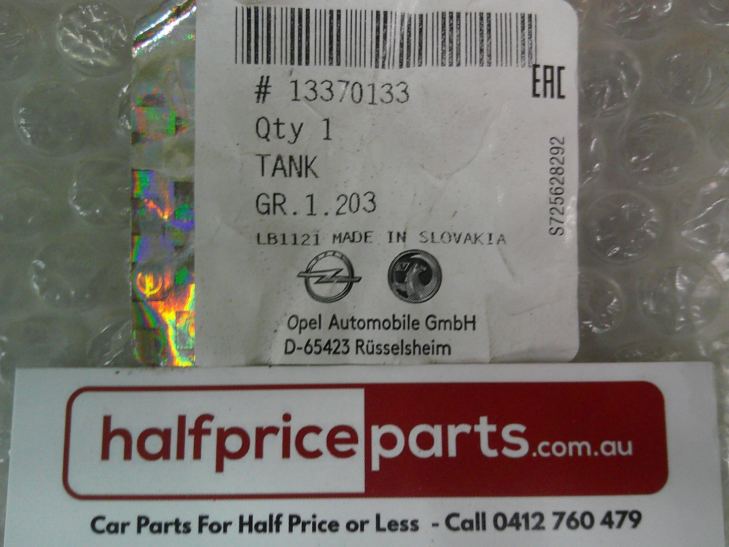 Holden Astra/Cascada Genuine Radiator Header Tank With Sensor New Part.