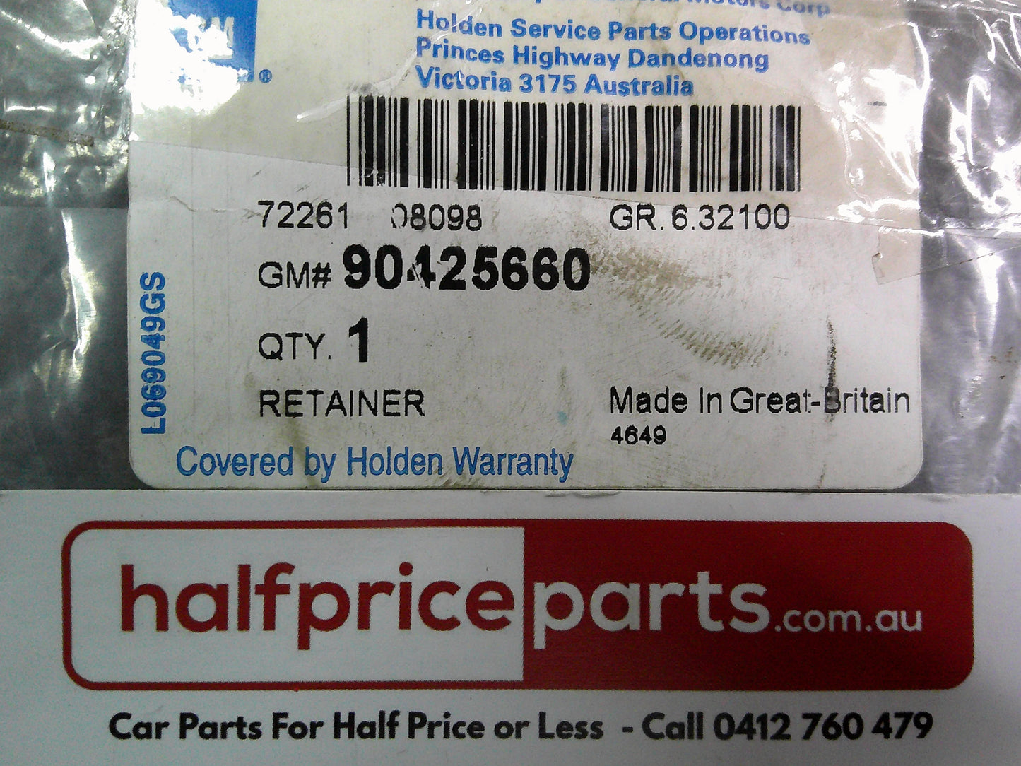 Holden VX Commodore/Calais/Monaro Genuine Rear Wheel Brake Bearing Retainer Ring New Part