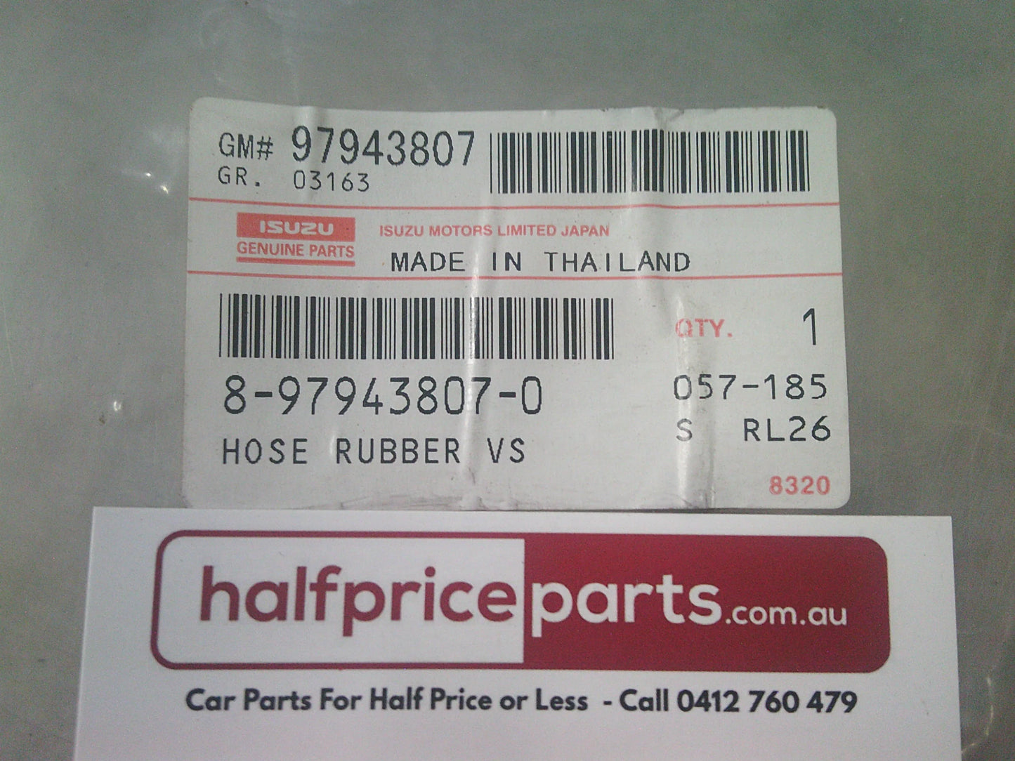 Holden TF Rodeo Genuine Rubber Vacuum Hose New Part