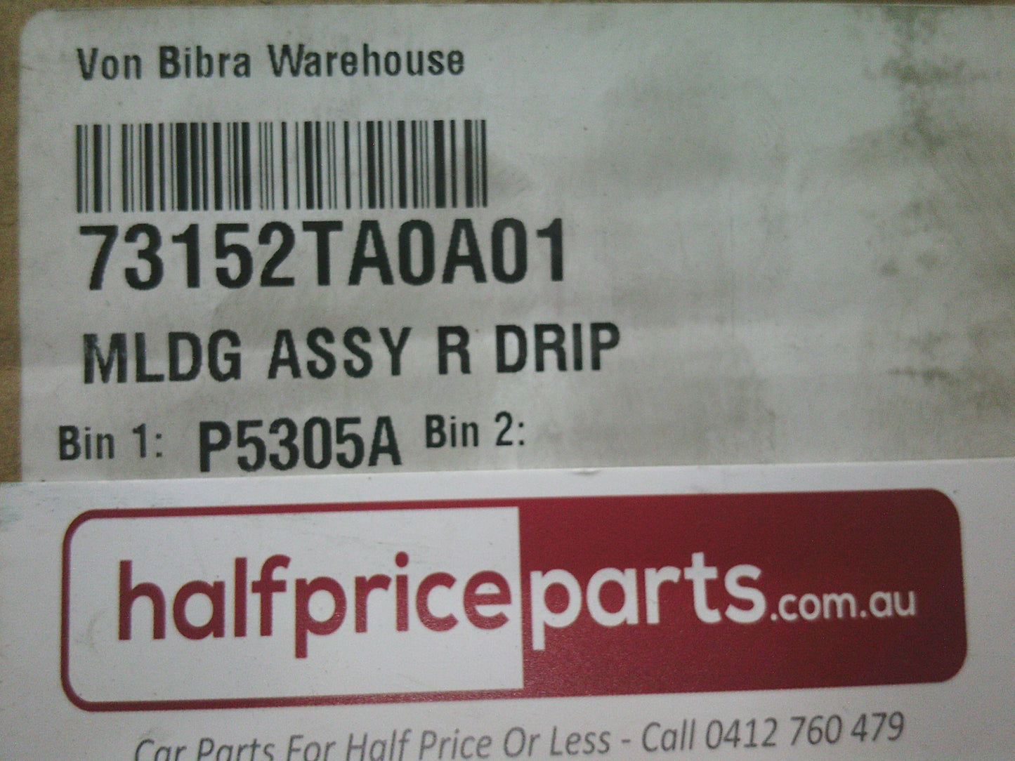 Honda Accord Genuine Right Roof Drip Moulding - New Part