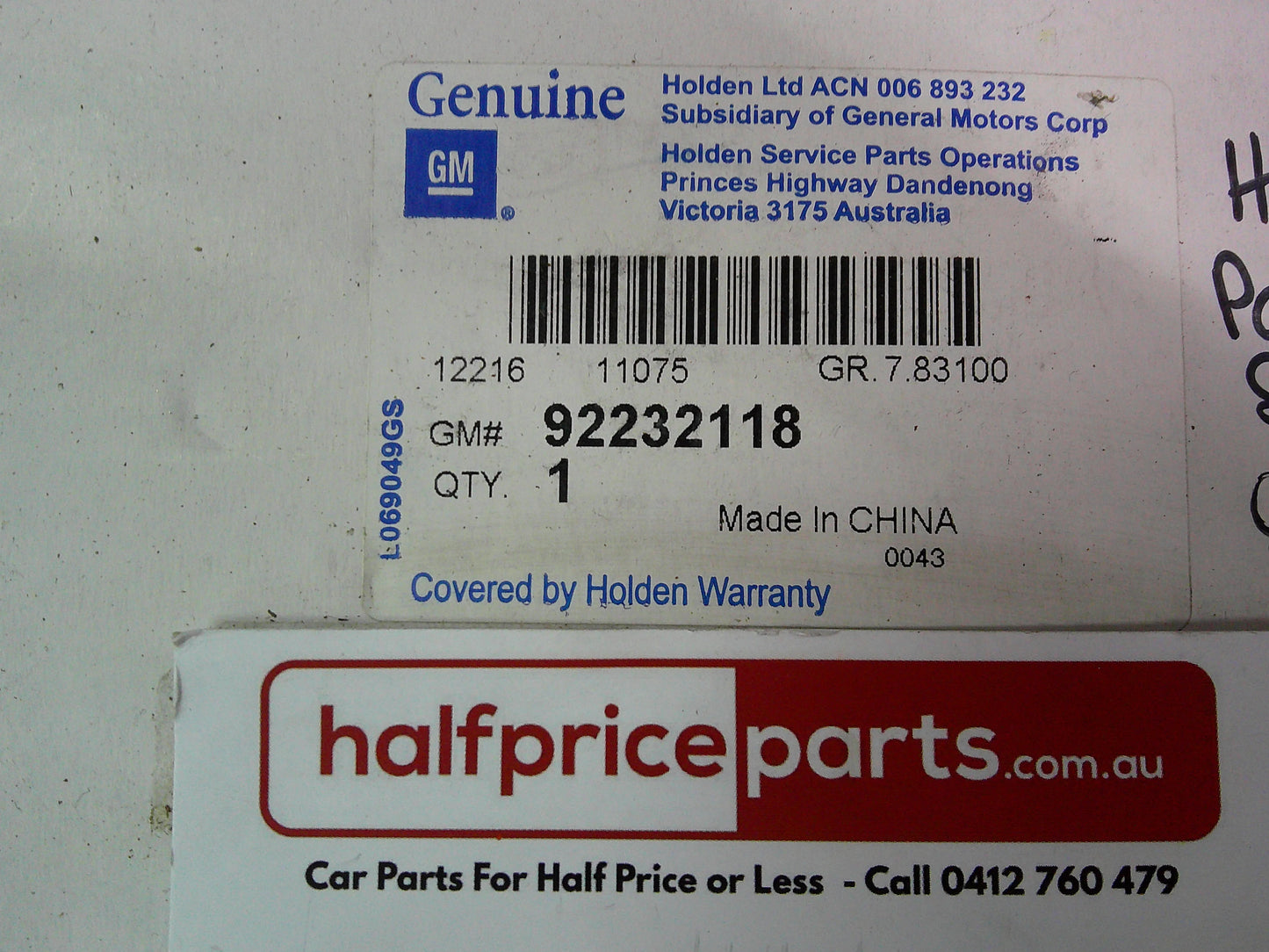Holden VE Commodore/ WM Statesman Genuine Park Assist Sensor New Part
