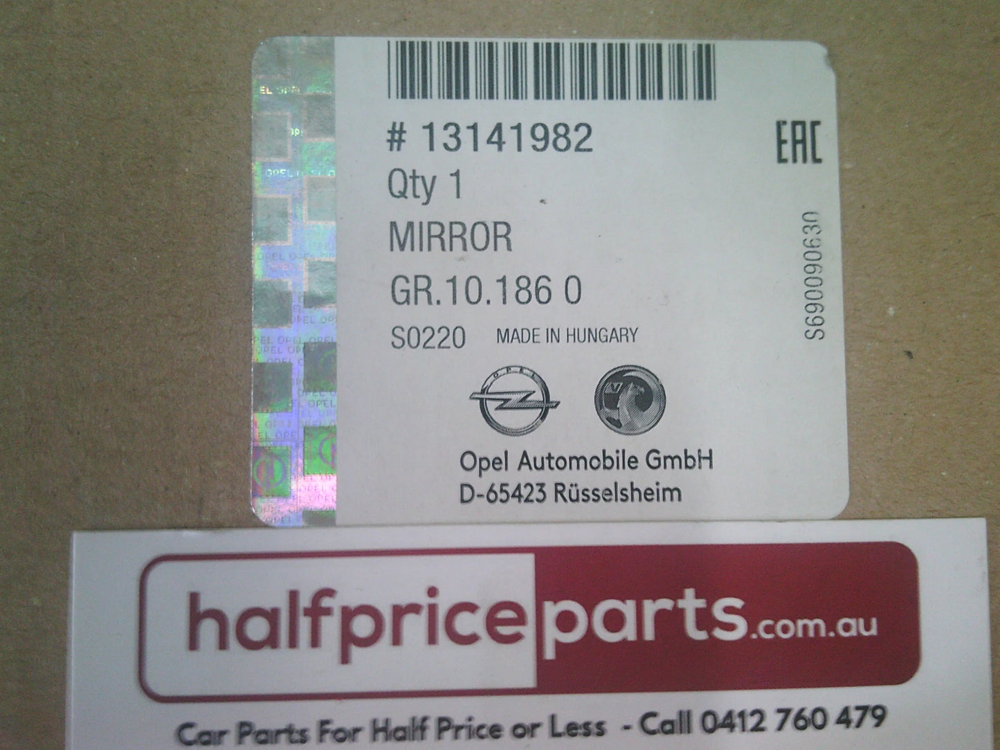 Holden AH Astra Split View Right Hand Outer Heated Mirror Glass New Part
