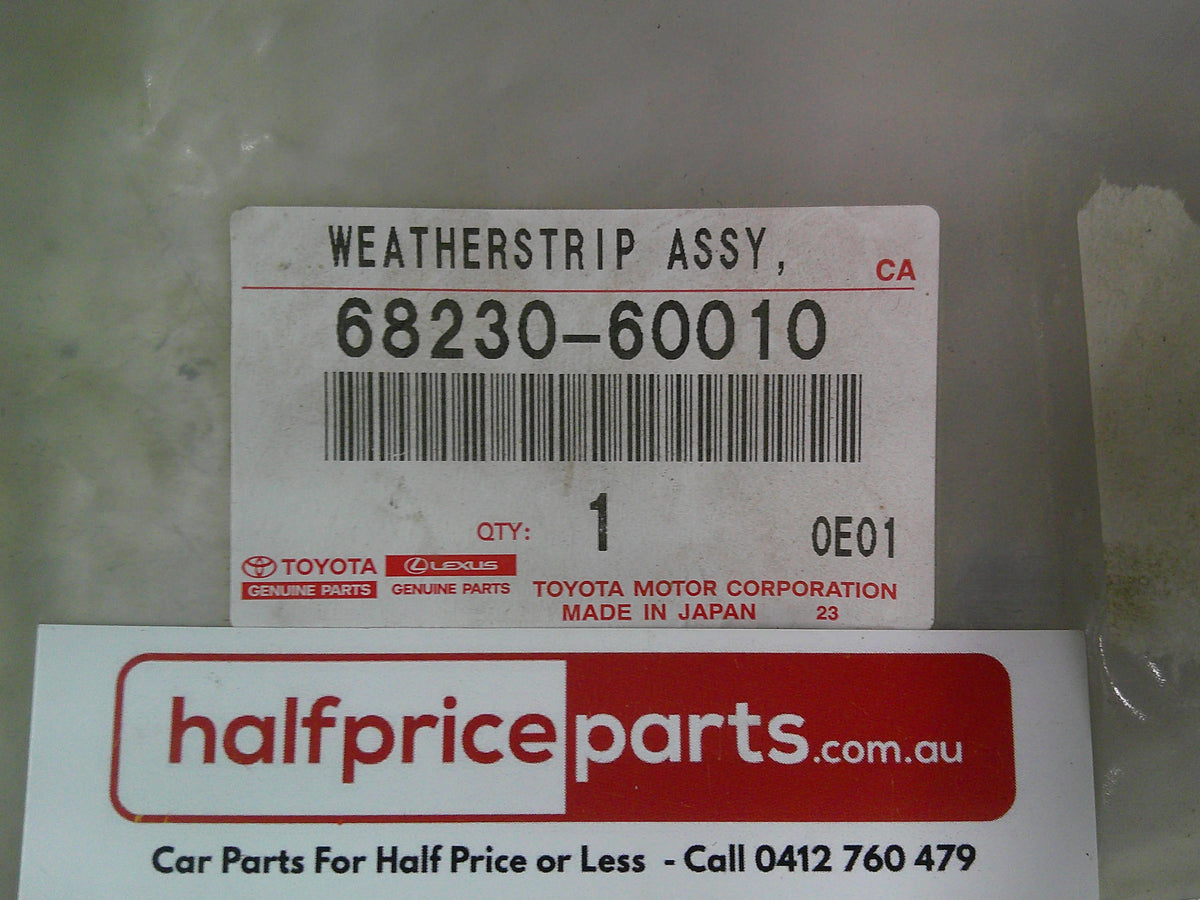 Toyota Landcruiser 80 Series Genuine Left Hand Rear Door Glass Weatherstrip New Part