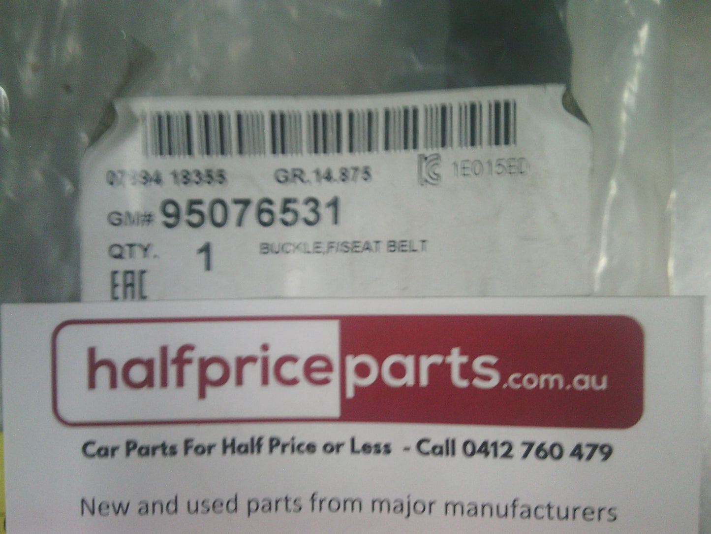 Holden JG/JH Cruze Genuine Front Seat Belt Buckle ONLY New Part