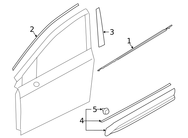 Genuine Subaru Forester Passenger Front Upper Door Trim 'Sash' New