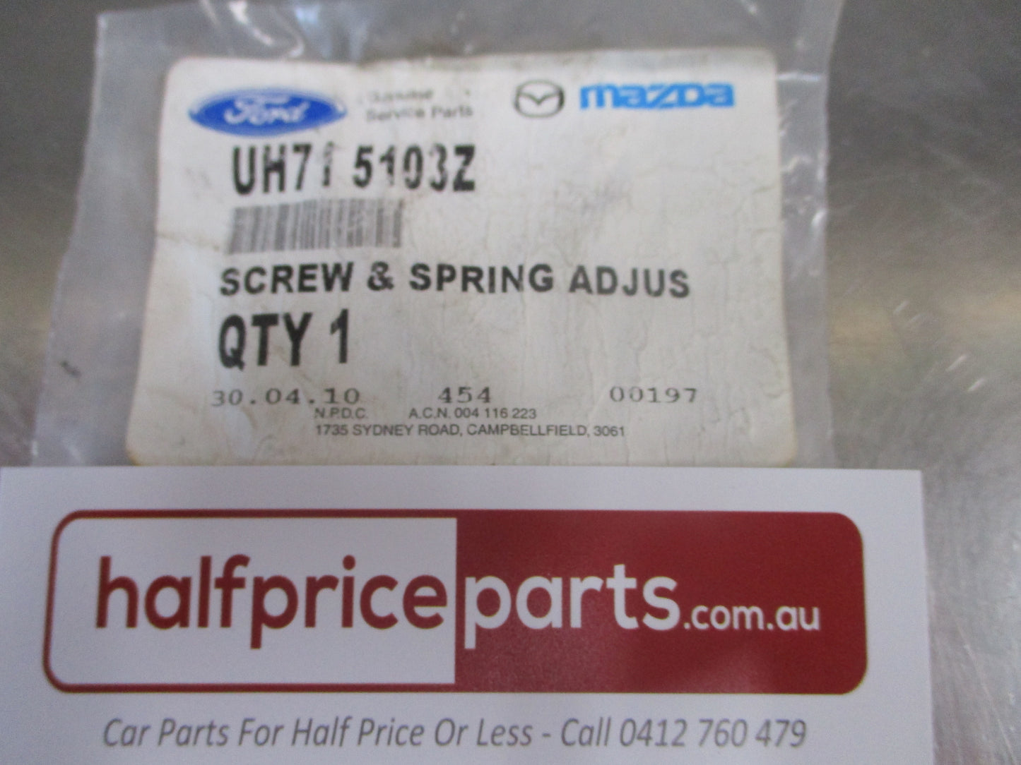 Ford Mazda Genuine Head Light Screw & Spring Adjuster New Part