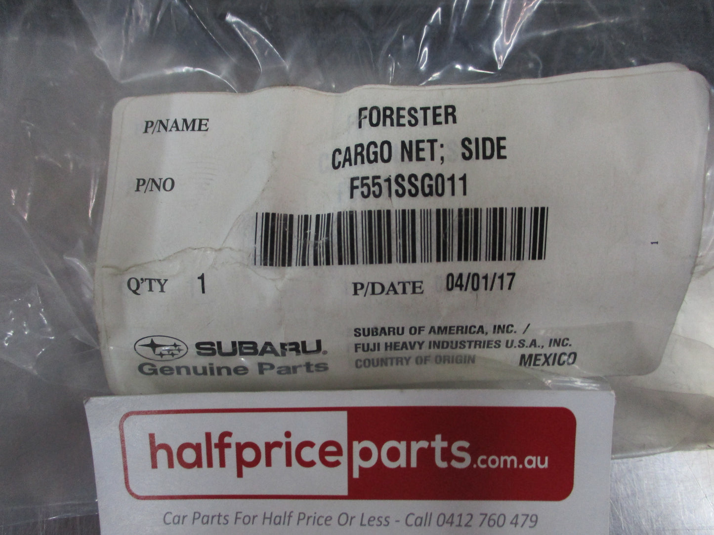 Subaru Forester Genuine Cargo Net Sides New Part