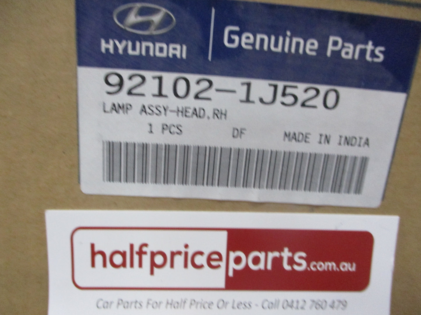 Hyundai I20 PB Genuine Right Hand Head Light (Drivers) New Part