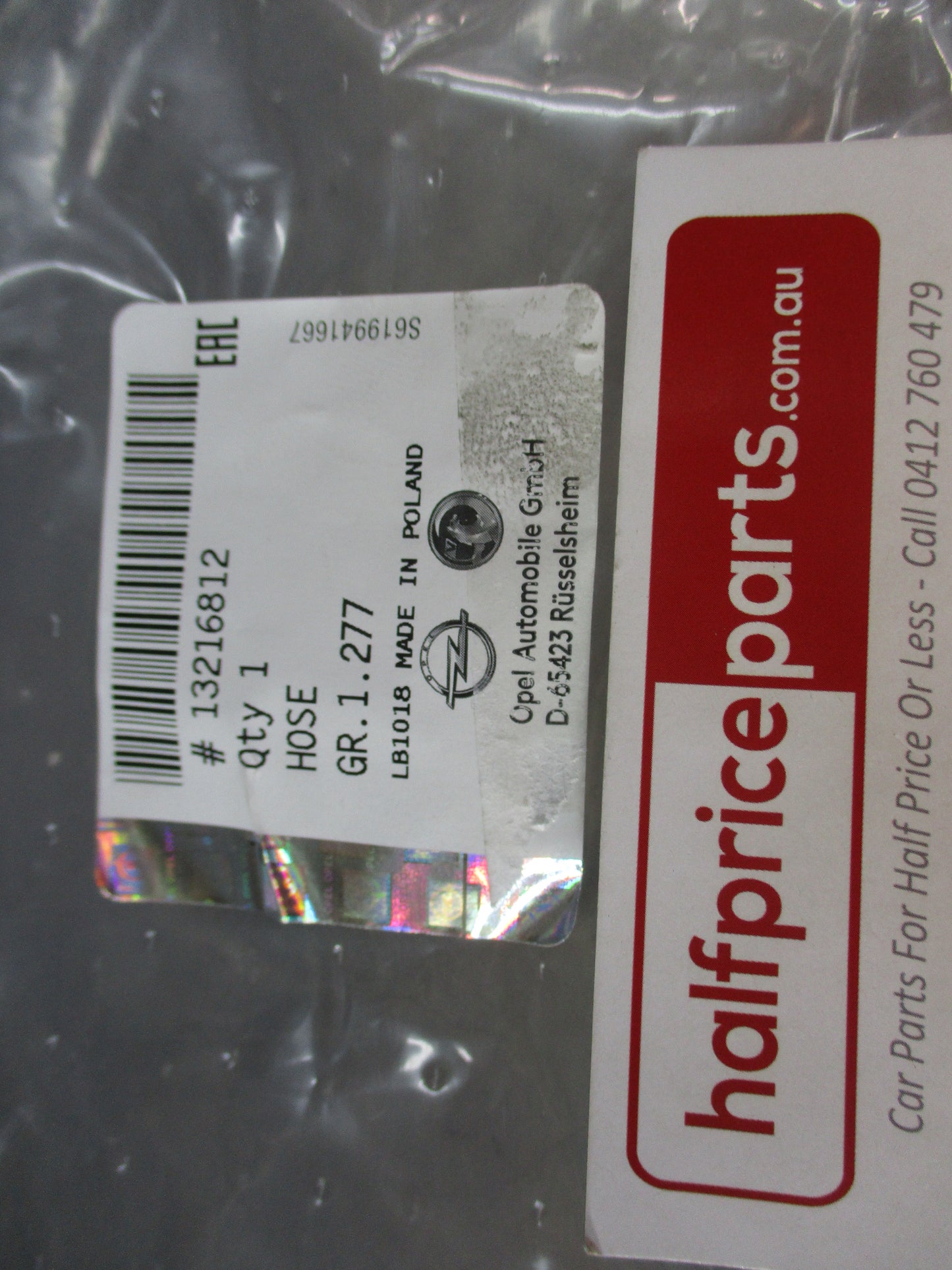 Holden Combo-Corsa-Tigra Genuine Radiator Coolant Tank Pipe New Part